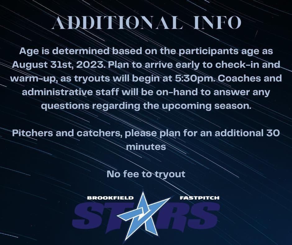 StarsBrookfield's tweet photo. Registration for tryouts is open! https://t.co/ejszEOEZ95