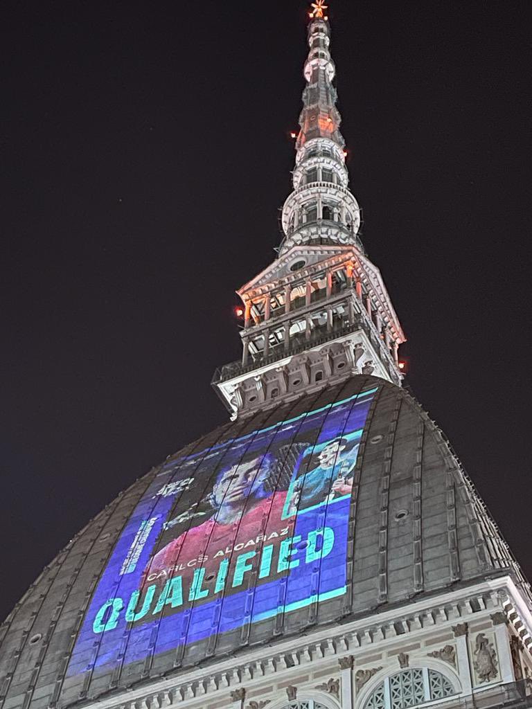 🎾 Torino annuncia sulla Mole il primo qualificato per Nitto ATP Finals 2023🎾:
Carlos Alcaraz, vincitore della finale a Wimbledon contro Djokovic.

📍Next stop ➡️ Torino

#nittoatpfinals #torinotheplacetobe 

<a href="/federtennis/">FITP</a> <a href="/twitorino/">Città di Torino</a> <a href="/CamComTorino/">Camera Commercio TO</a> <a href="/regionepiemonte/">Regione Piemonte</a> <a href="/torinopiemonte/">VisitPiemonte.Regional Marketing and Promotion</a>