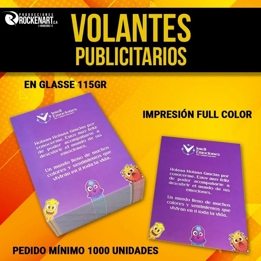 VOLANTES PUBLICITARIOS
Ideales para dar a conocer los productos y servicios de tu empresa negocio 💼😃

🟠 Pedido mínimo: 1000 Unid
🟠 Papel Glasse
🟠 Tamaños 1/4 y 1/2 carta
Contáctanos!!! 📞0212-7140210
📲WhatsApp:0212-2860452
#volantespersonalizados #volantes #imprenta