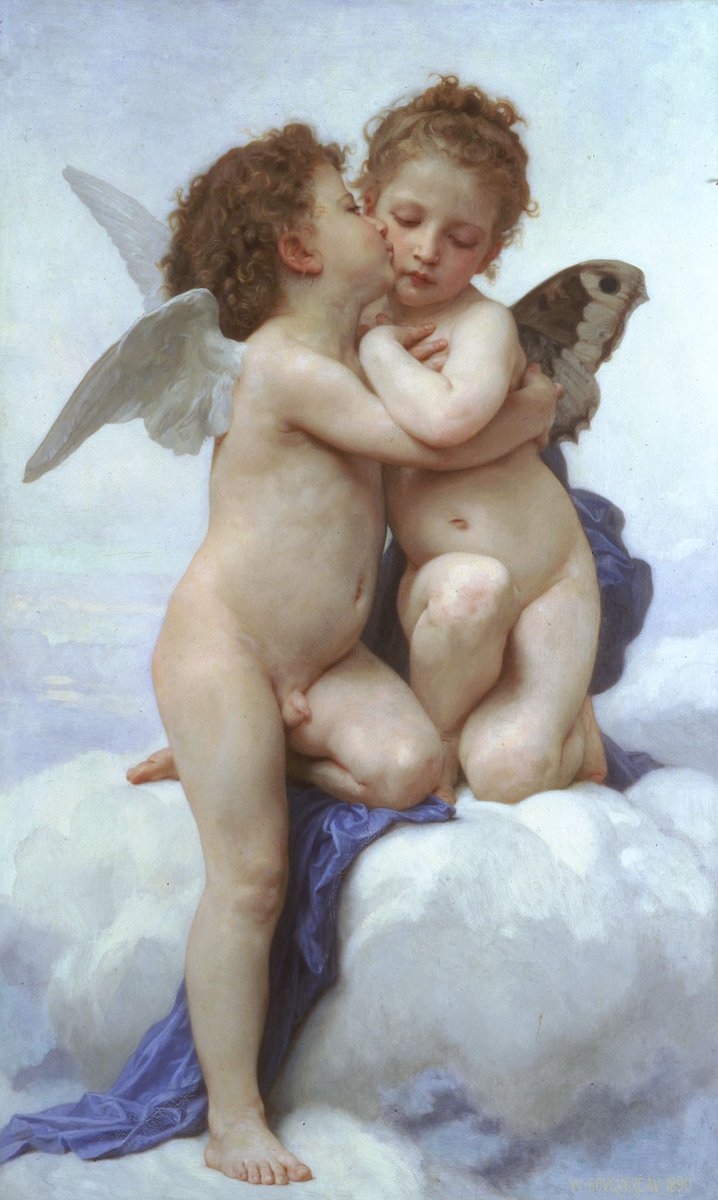 historiayarte_'s tweet photo. “Cupido y Psique” es una cuadro del pintor academicista francés, William-Adolphe Bouguereau creado en 1890. https://t.co/aqDvZy6HjE