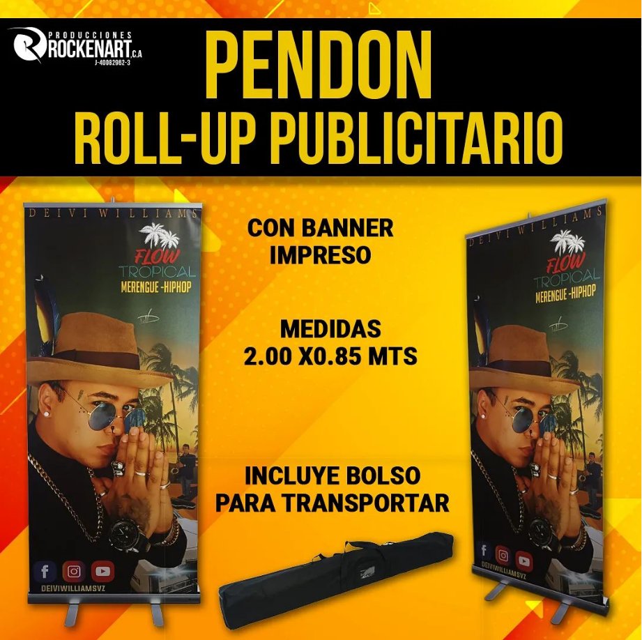 PENDON ROLL- UP PUBLICITARIO
Listo para exponer en tus eventos 🤩 incluye bolso para transportar.

✅ Tamaño 2.00x0.85mts
✅ Estructura + Banner 13oz
✅ Incluye DISEÑO
Contáctanos!!! 📞0212-7140210
📲WhatsApp:0212-2860452
#rollup #rollupbanner #pendonrollup
#pendones #pendones