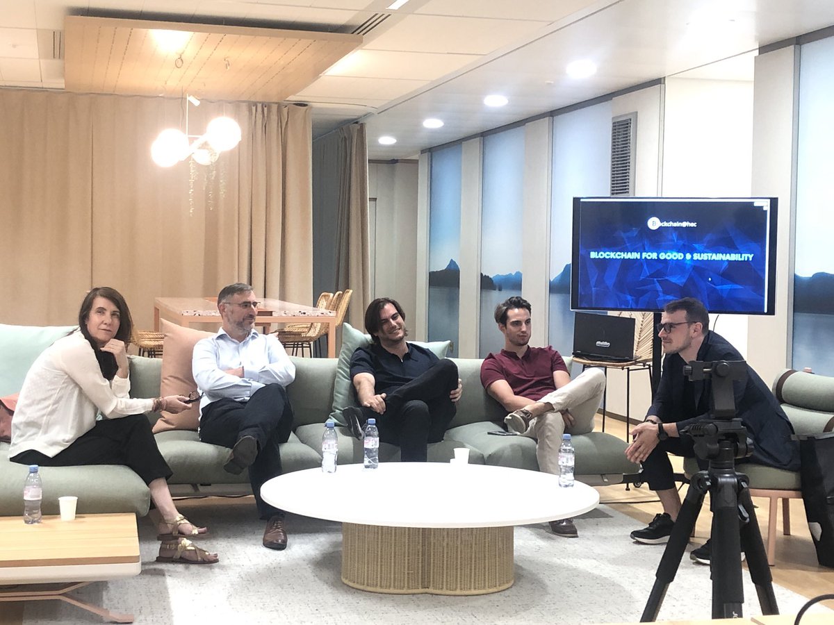 Meria (@meria_finance) on Twitter photo Merci à <a href="/david_servais/">test learn scale</a> et à toute l’équipe de <a href="/BlockchainHEC/">Comité Blockchain</a> pour l’organisation du superbe évènement « #Blockchain for Good and Sustainability » 👏
Belle table ronde avec :
🔸Mireille Pacquet, <a href="/OVioHQ/">Outlier Ventures</a>
🔸<a href="/davidprincay/">David Prinçay</a>, @Binance
🔸Guénolé de Cadoudal, <a href="/CA_CIB/">Crédit Agricole CIB</a>
🔸<a href="/PowerHasheur/">Hasheur</a>, Merci à <a href="/david_servais/">test learn scale</a> et à toute l’équipe de <a href="/BlockchainHEC/">Comité Blockchain</a> pour l’organisation du superbe évènement « #Blockchain for Good and Sustainability » 👏
Belle table ronde avec :
🔸Mireille Pacquet, <a href="/OVioHQ/">Outlier Ventures</a>
🔸<a href="/davidprincay/">David Prinçay</a>, @Binance
🔸Guénolé de Cadoudal, <a href="/CA_CIB/">Crédit Agricole CIB</a>
🔸<a href="/PowerHasheur/">Hasheur</a>,