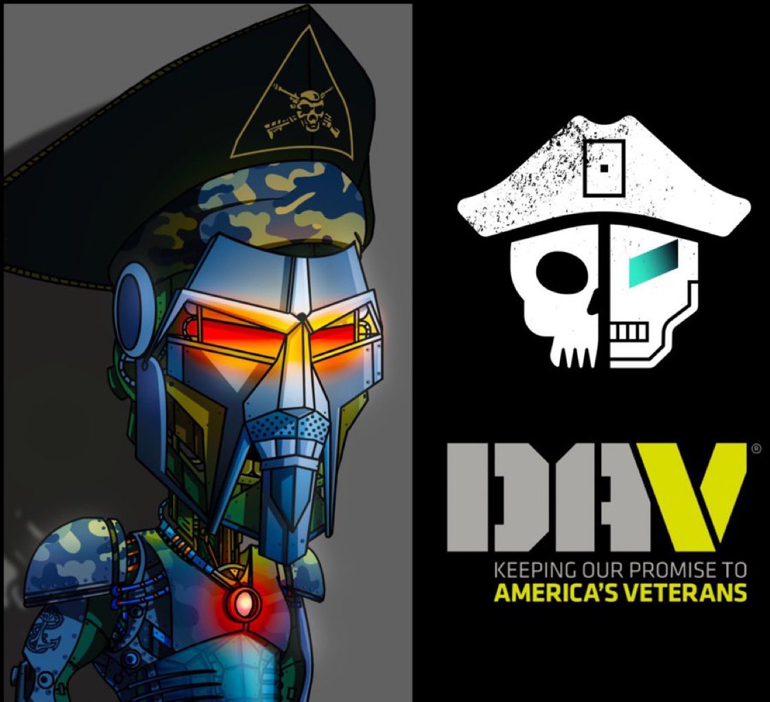 BuccaneersOTB's tweet photo. You will own an NFT game piece that enters you into a chance to win real money, at scale 

You will mobilize direct donations to Disabled American Veterans and their families 

25% at mint AND 40% in game will go to the treasure chest AND @DAVHQ EACH (totaling 50% of at-mint and 80% of in-game profits).