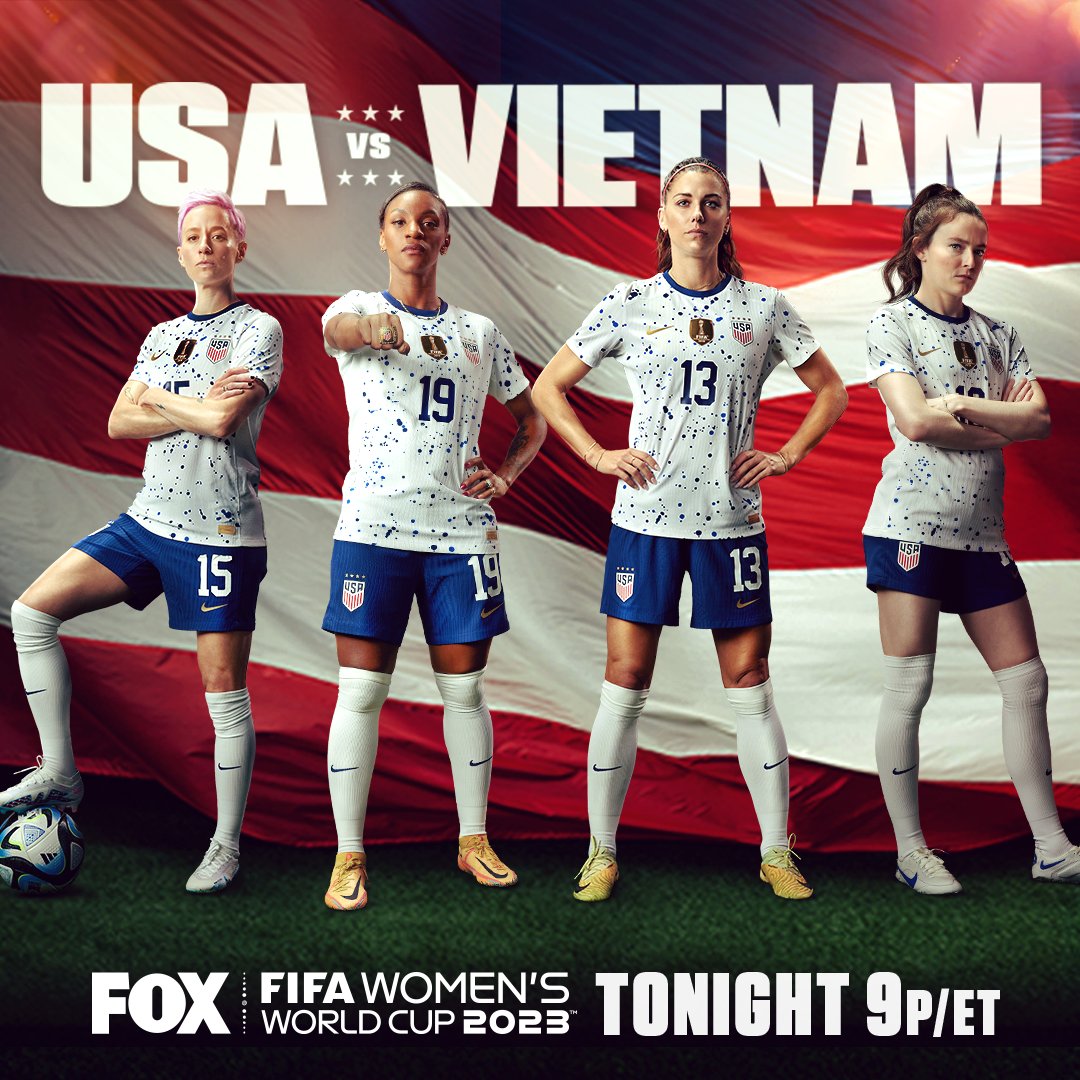 FOXSoccer's tweet photo. ❤️ to receive a REMINDER for when the USA vs VIETNAM game kicks-off on FOX at 9 PM ET #USAvTHEWORLD