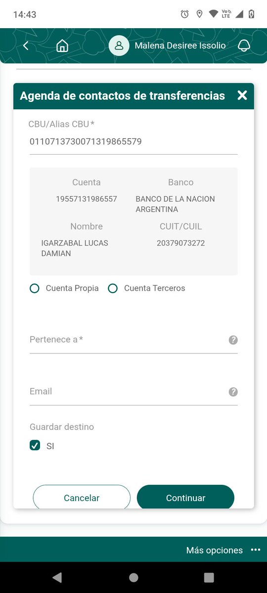IssolioMalena's tweet photo. ATENCIÓN  ESTAFADORES !! Estas personas se hicieron pasar por mí utilizando mí foto  para pedir dinero . Gracias a dios mí primo se dio cuenta y le siguió el juego para sacarle los datos. Escrache total a estos malditos.@Vivir_en_Guemes @VivireNuevaCba @VivireNuevaCor https://t.co/6rKQdV9Zca