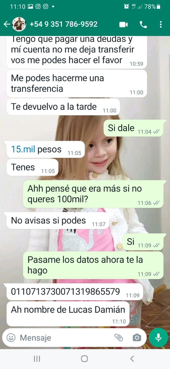 ATENCIÓN  ESTAFADORES !! Estas personas se hicieron pasar por mí utilizando mí foto  para pedir dinero . Gracias a dios mí primo se dio cuenta y le siguió el juego para sacarle los datos. Escrache total a estos malditos.<a href="/Vivir_en_Guemes/">VivirEnGuemes⭐⭐⭐</a> <a href="/VivireNuevaCba/">VivirenNuevaCórdoba®</a> <a href="/VivireNuevaCor/">VivireNuevaCórdoba</a>