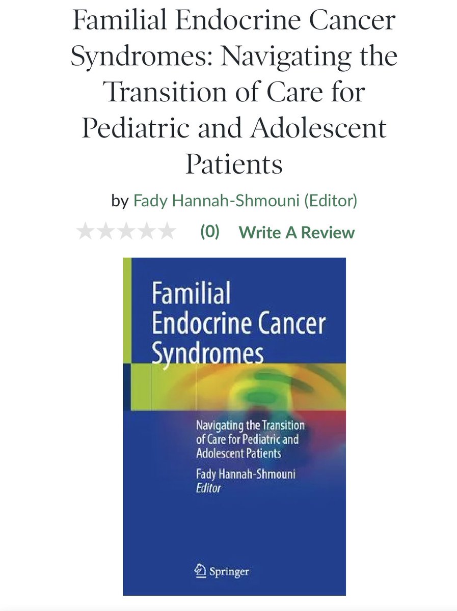 Fady Hannah-Shmouni, MD FRCPC (@drshmouni) on Twitter photo I'm excited to announce the release of our new book, entitled āFamilial Endocrine Cancer Syndromes: Navigating the Transition of Care for Pediatric and Adolescent Patientsā, available at Barnesandnoble.com and published by <a href="/SpringerNature/">Springer Nature</a> I'm excited to announce the release of our new book, entitled āFamilial Endocrine Cancer Syndromes: Navigating the Transition of Care for Pediatric and Adolescent Patientsā, available at Barnesandnoble.com and published by <a href="/SpringerNature/">Springer Nature</a>