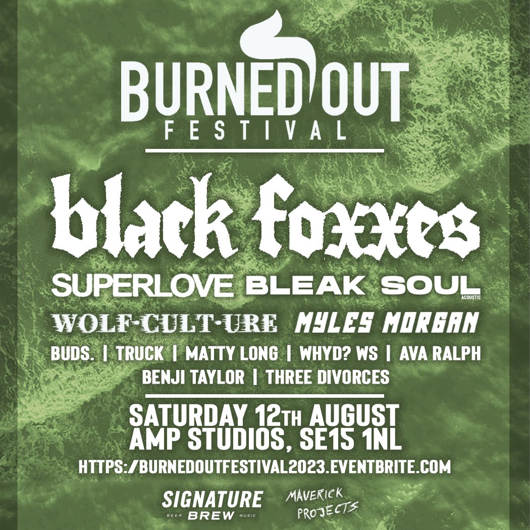 BurnedOutFest's tweet photo. BURNED OUT FESTIVAL  // AMP STUDIOS // SATURDAY 12TH AUGUST

TICKETS AVAILABLE NOW: https://t.co/L5NDUaobud

Student Discount Available* with code: AMPSTUDENT

*VALID STUDENT ID REQUIRED - We will be accepting IDs that expire in 2023 for those who have or are graduating this year https://t.co/6715wSKev0