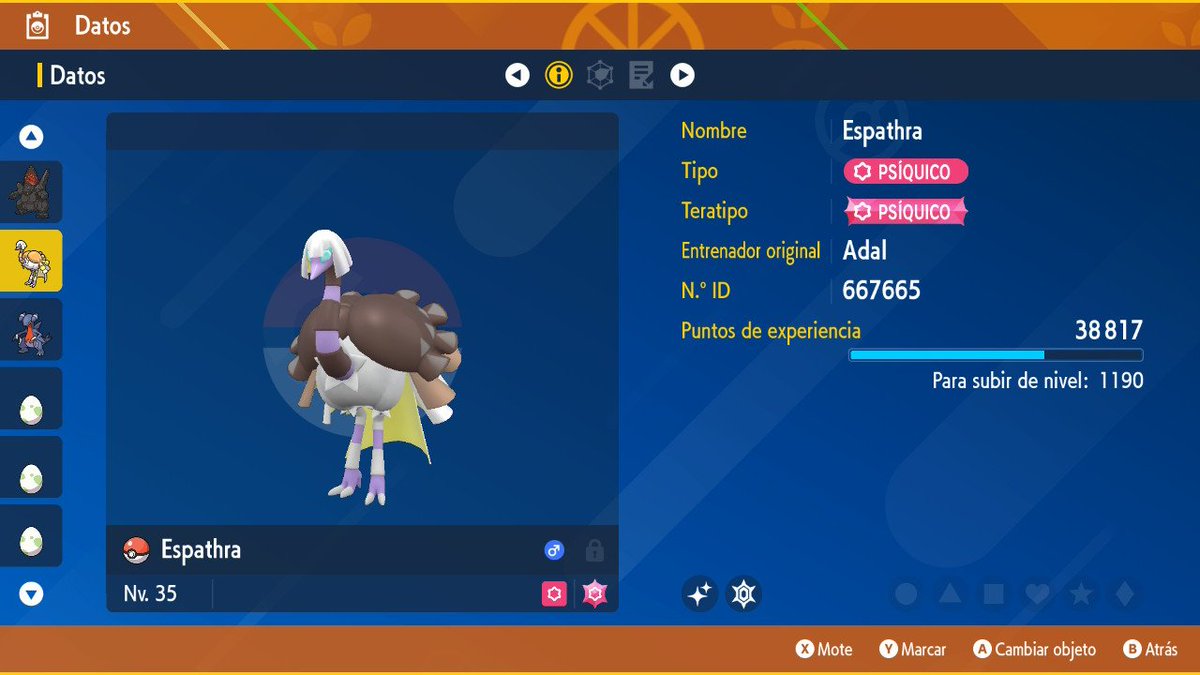 AdalTrainer's tweet photo. 77. Espathra✨
Evolucione el 2do Flittle que capture para conseguir al avestruz carnavalero. https://t.co/STlUyveDfv