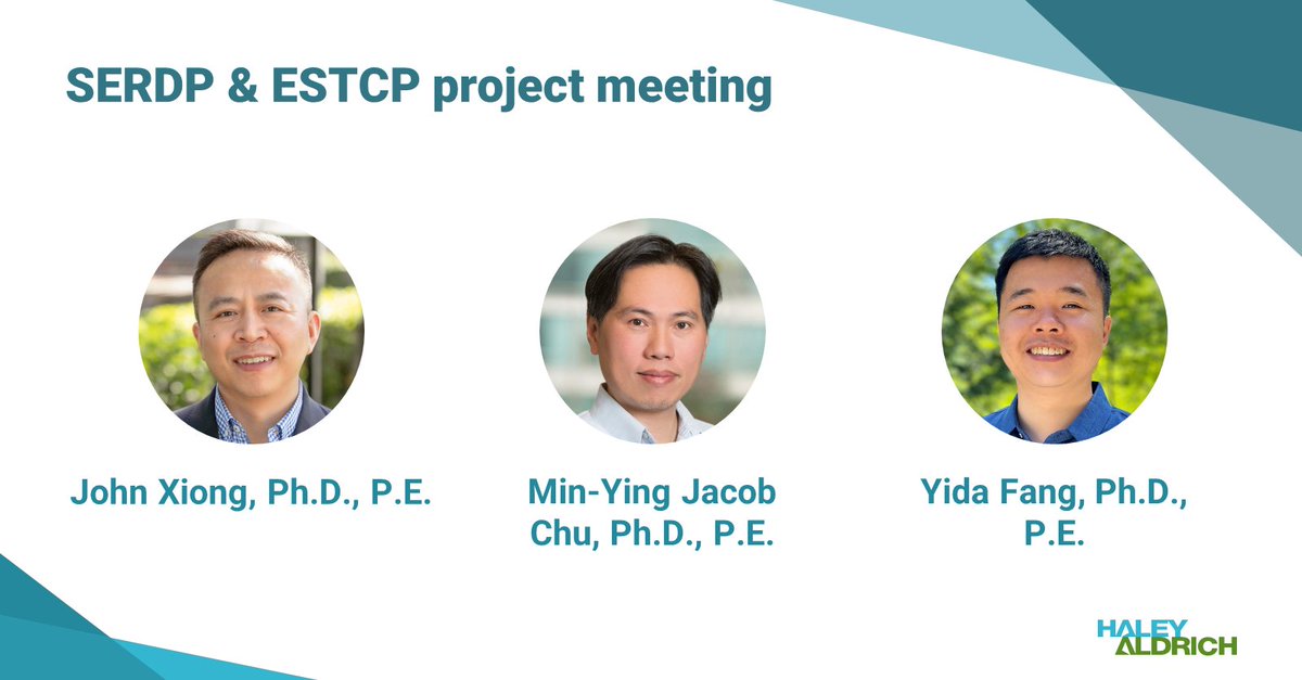 haleyaldrich's tweet photo. The U.S. Department of Defense’s environmental and energy R&amp;D programs, @SERDP_ESTCP, have invited three H&amp;A experts to present on their ongoing applied research into #PFAS funded by the organization.

Learn more about PFAS: https://t.co/mFf0qTaAln https://t.co/TiUX7Dh6s7