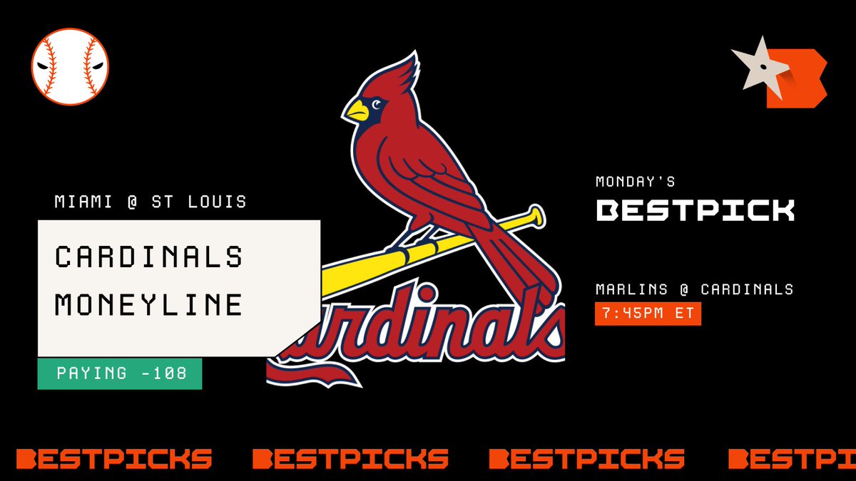 bestpicksdotcom's tweet image. Another pick from our Betting Analysts just started ⚾️

💰 Tonight's Daily BestPick is the St Louis Cardinals to win at -108 with FanDuel 💰

🔥 Cardinals won 4 of their last 5 matches
🥶 Marlins have lost their last 6 road matches
#GamblingTwitter

More 👉bit.ly/bp-free