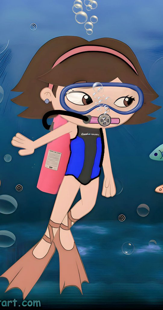 This Is Sheila Scuba Diving Underwater In Her Cressi Fire Wetsuit Swimsuit #littleeinsteins #littleeinsteinsjune #CressiFireSwimsuit