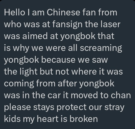 bobalix_'s tweet image. All of your artists were at risk &amp;amp; your security was almost no good cause how did that person even brought that laser with them 
Did you guys even check those fans properly ? Metal detector or something? 

Please do your job and protect your artists @jypnation