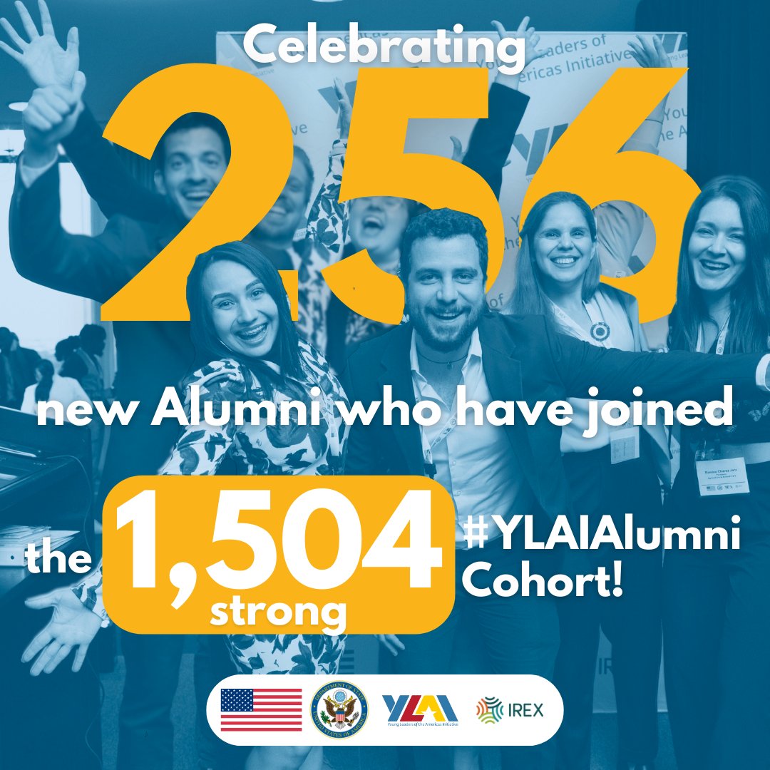 We are thrilled to (officially) welcome 256 Alumni from the 2023 YLAI Cohort to the alumni family! We are so proud and excited to be celebrating a total of 1,504 #YLAIAlumni network members this year! 🥳 YLAI Fellows and Alumni have been able to create a powerful community of…