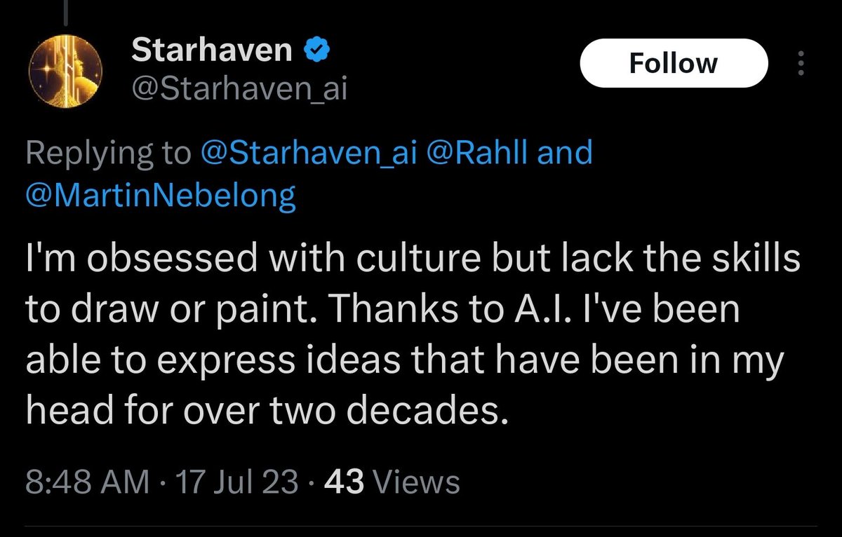 People like this drive me nuts. Can you imagine how good you'd be at art if you'd started practicing even a LITTLE bit 2 decades ago? I got serious about 20 years ago, and I've been working on films for 15 years. This is sheer laziness and entitlement on display.