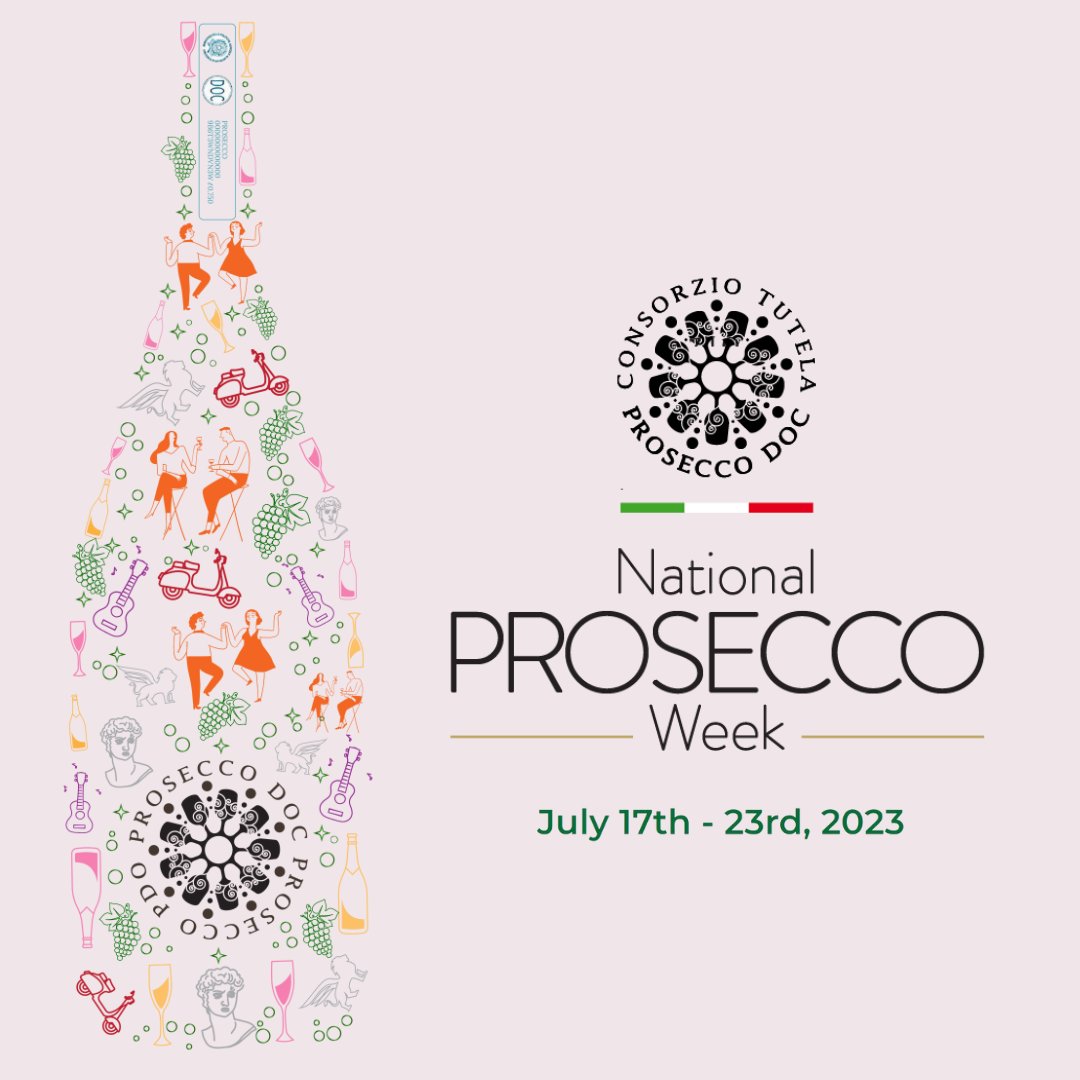 ColangeloPR's tweet image. The wait is finally over 🍾🥂🎉 National @ProseccoDOC_USA Week 2023 begins today! Join us all week as we raise a glass to #ProseccoDOC, with fabulous events and exclusive offers at select retailers and restaurants. 🇪🇺 Campaign financed according to EU Reg. No. 1308/2013.