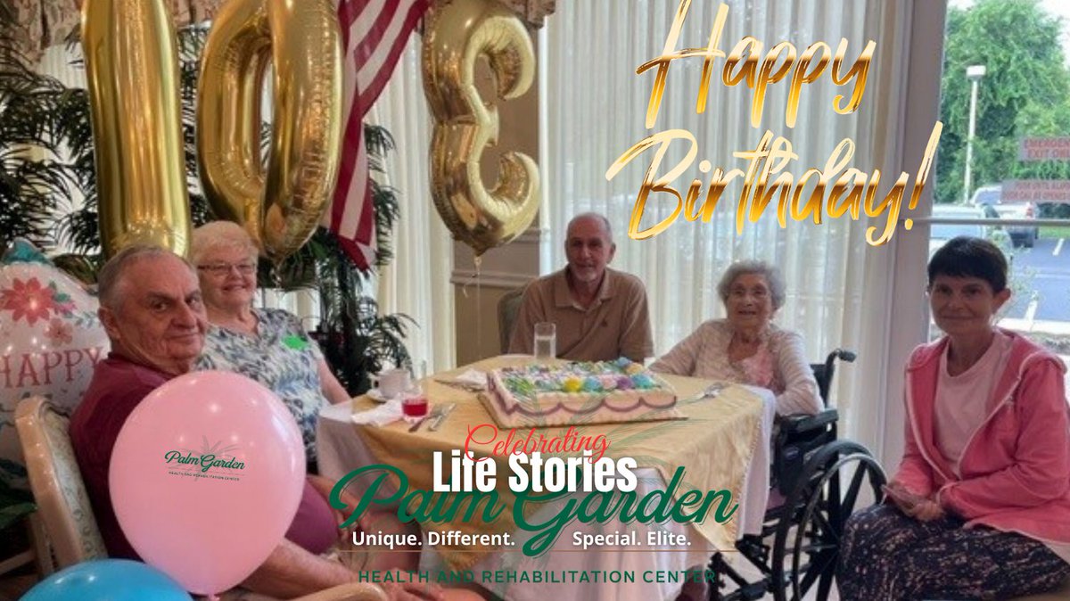 PalmGardenHC's tweet photo. Happy Birthday Mrs. E! We're honored to consider you family and celebrate your special day today. #HappyBirthday #CelebratingLifeStories #Gratitude #PostAcute #Rehabilitation #LivingCenter #WeArePalmGarden https://t.co/u1wTFj9DSj