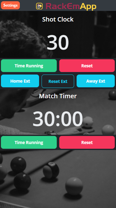 RackEmApp's tweet image. Ever wanted an easy to use shot and match timer? We've got one! Completely FREE to use. Supports a shot clock that can reduced at a certain point in the match and will also beep at a certain warning point. Give it a try and bookmark it today! rackemapp.com/timer