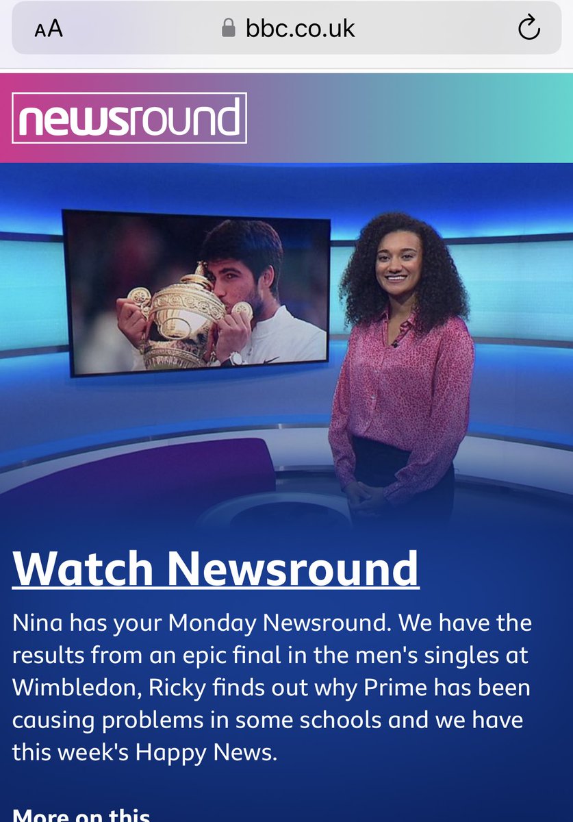 8 years ago I had two weeks work experience on Mastermind, this morning I was presenting Newsround. Still sometimes shocks me I’m getting to do the job I dreamed of back then.