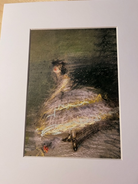 4dancers's tweet photo. NEW! 5x7 ballerina print w/ 8x10 mat--ready to frame! Visit https://t.co/t2FZiFHwDN for payment details--she's $25 (with $5 additional for shipping). #ballerina #balletart US only please. https://t.co/ltVqaBgQ6V