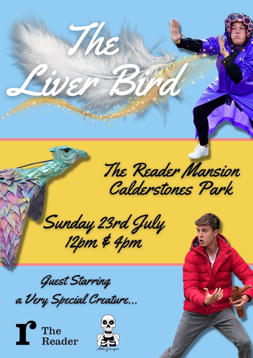 Excited to jump back into the world of Artsgroupie’s ‘The Liver Bird’ this Sunday! This time at the Reader, in Calderstones! @JohnnieMaguire