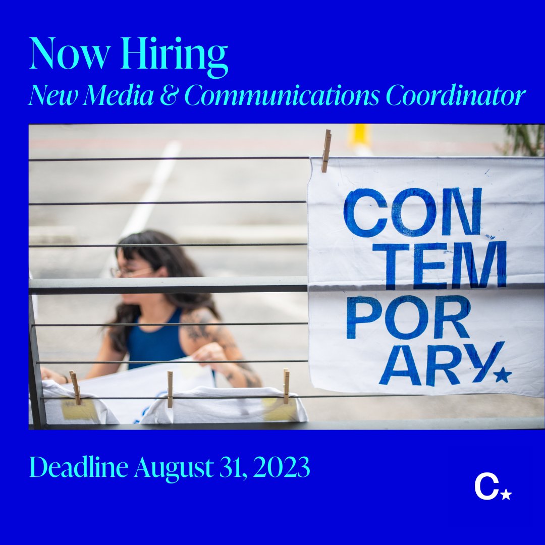 SAContemporary's tweet photo. ⭐JOIN OUR TEAM⭐

Big News! We are excited to share that the Contemporary team is growing as and in search of a New Media &amp; Communications Coordinator. Click the link in our bio or visit our website to learn more about this position and apply! https://t.co/mBvCBBbkQC