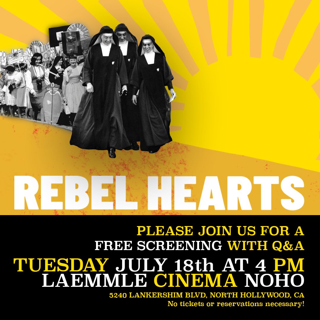 LAshortsFest's tweet photo. 📣Everyone is Welcome! Tues. July 18th 4pm

Join us as we meet &amp; greet the 2023 #filmmakers @LAshortsFest at this special FREE🔥screening of REBEL HEARTS presented by Immaculate Heart Community

@noho7  Laemmle NoHo Theatres
https://t.co/q3NmXwRhFV
#LAShorts
#Documentary https://t.co/bohArRWUxa