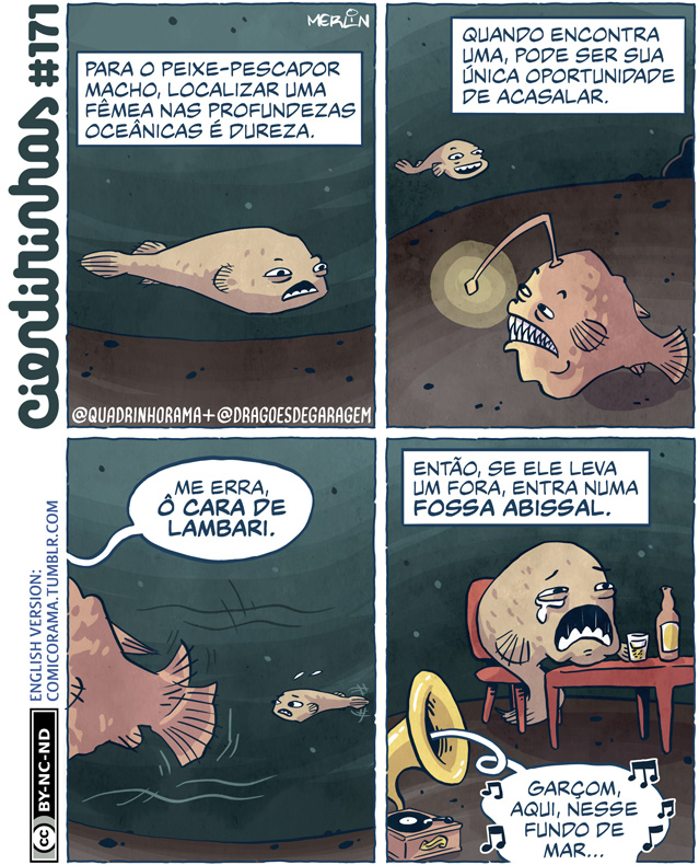 Tira com participação especial de Peixenaldo Rossi.

Cientirinhas #171 (julho/2020) por @quadrinhorama via <a href="/dragoesgaragem/">Dragões de Garagem</a>.