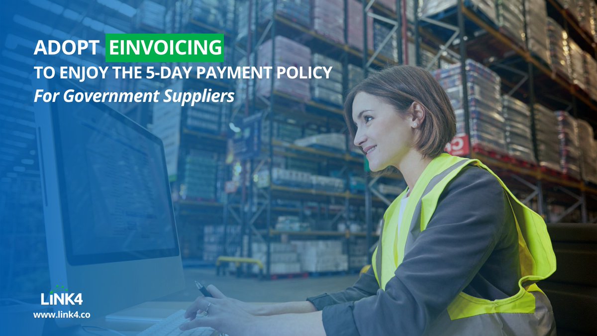 Reminder: Send an eInvoice to an Australian #federalgovernment agency to get paid within 5 business days. Ensure #fasterpayments and #improvedcashflow!

For more info about the 5-Day Payment Policy: zurl.co/kptB

#Link4 #eInvoicing #GovernmentSuppliers #Australia