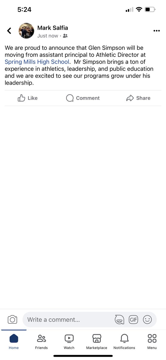 Coach Simpson will be a great athletic director for <a href="/SMAthletics1/">SpringMillsAthletics</a>    We are looking forward to his leadership.  <a href="/smhsbb/">Spring Mills Basketball</a> <a href="/SMCardinalFB/">Spring Mills Football</a> <a href="/SM_Track_XC/">Spring Mills XC / Track and Field</a>  <a href="/smhscardstennis/">SMHS Cardinals Tennis</a>  <a href="/SMHS_Official/">House of CARDS ♣️♥️</a> <a href="/jusbekoz/">Rick Kozlowski</a>