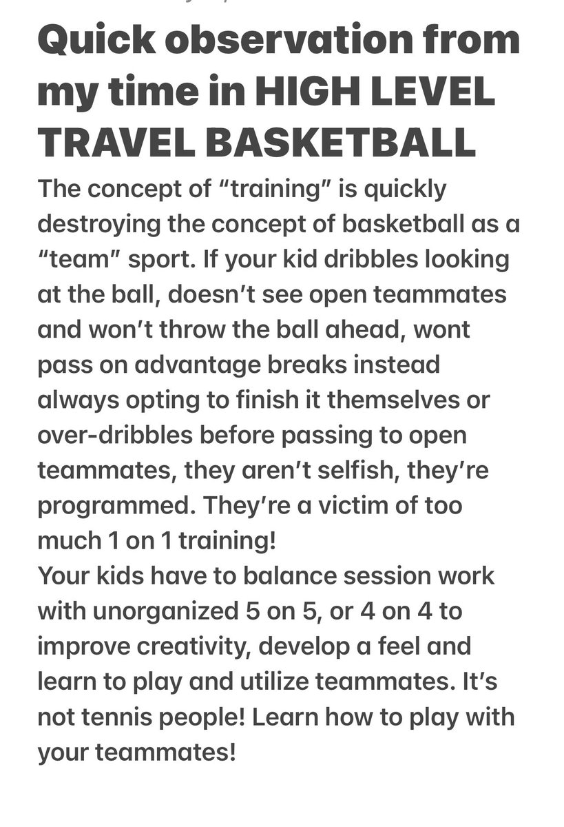 ajguyton's tweet photo. Take a quick read &amp; see what I noticed about the evolution of basketball. I’m all for good individual work, but don’t forget to learn how to play! #message #basketball #basketballtraining #learn &amp; #grow https://t.co/Jkog48Ah9f