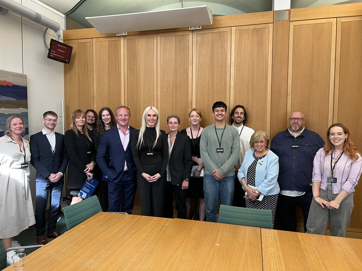 ntiaofficial's tweet photo. Fantastic to be joined by supporters of Back of House drug testing today in Portcullis House - To discuss the current challenges faced across the sector! Thank you to @SamTarry @Sacha_Lord @thenewsmovement @CrispinBlunt & others. https://t.co/3G3AyoMasR