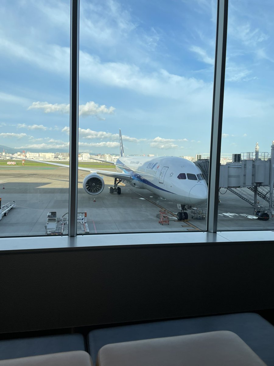 OSK141's tweet photo. 今から人生初飛行機乗ってきます😱
 #ANA https://t.co/tWA6jiRdqj