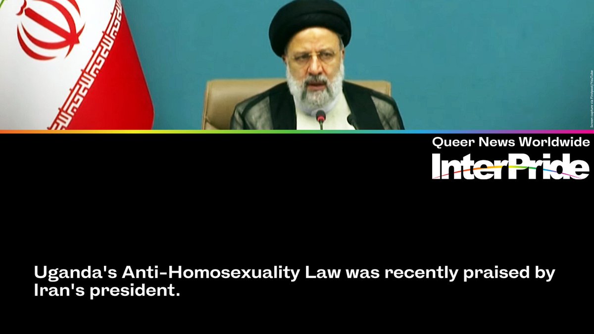 Uganda's Anti-Homosexuality Law was recently praised by Iran's president.

Consensual same-sex sexual encounters are still a capital offense in Iran and several other countries. 

Read More: https://t.co/9OEvpWJYds 

#interpride #pride #lgbt #lgbtq #lgbtqia #lgbtqiaplus https://t.co/H7XTyKNu2q