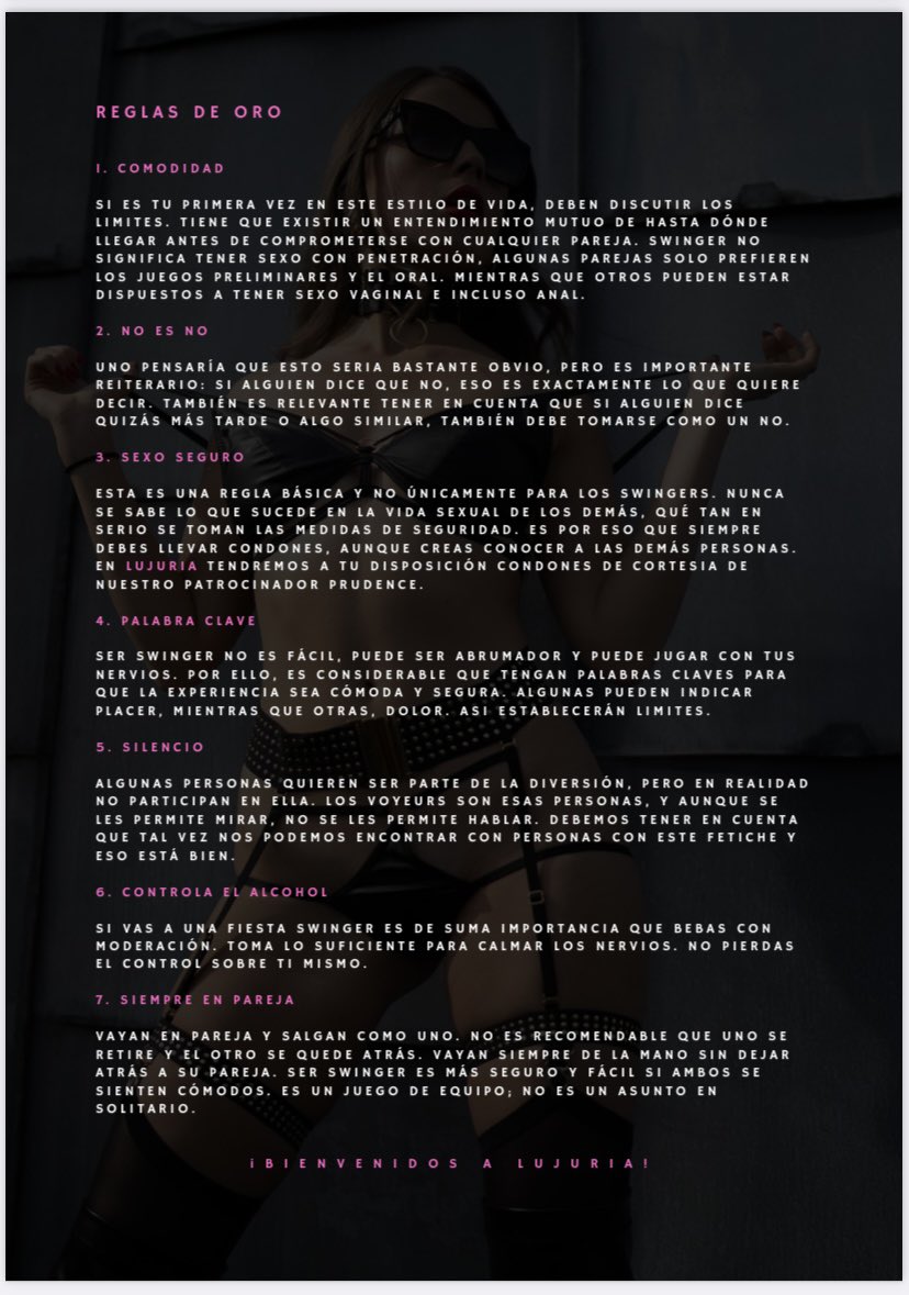 lustsocietycol's tweet photo. Para LSC es muy importante que tod@s estemos sintonizados y cumplamos el reglamento sin excepción. Los invitamos a leerlo. 

Tenemos entradas generales disponibles

Julio 21 
8:30p.m - 5:00a.m 
Cra 11 # 71-55 

#sevaletodo #sexoenbogota #fiestaenbogota #libertadsexual #newswinger https://t.co/9GfoBvg21k