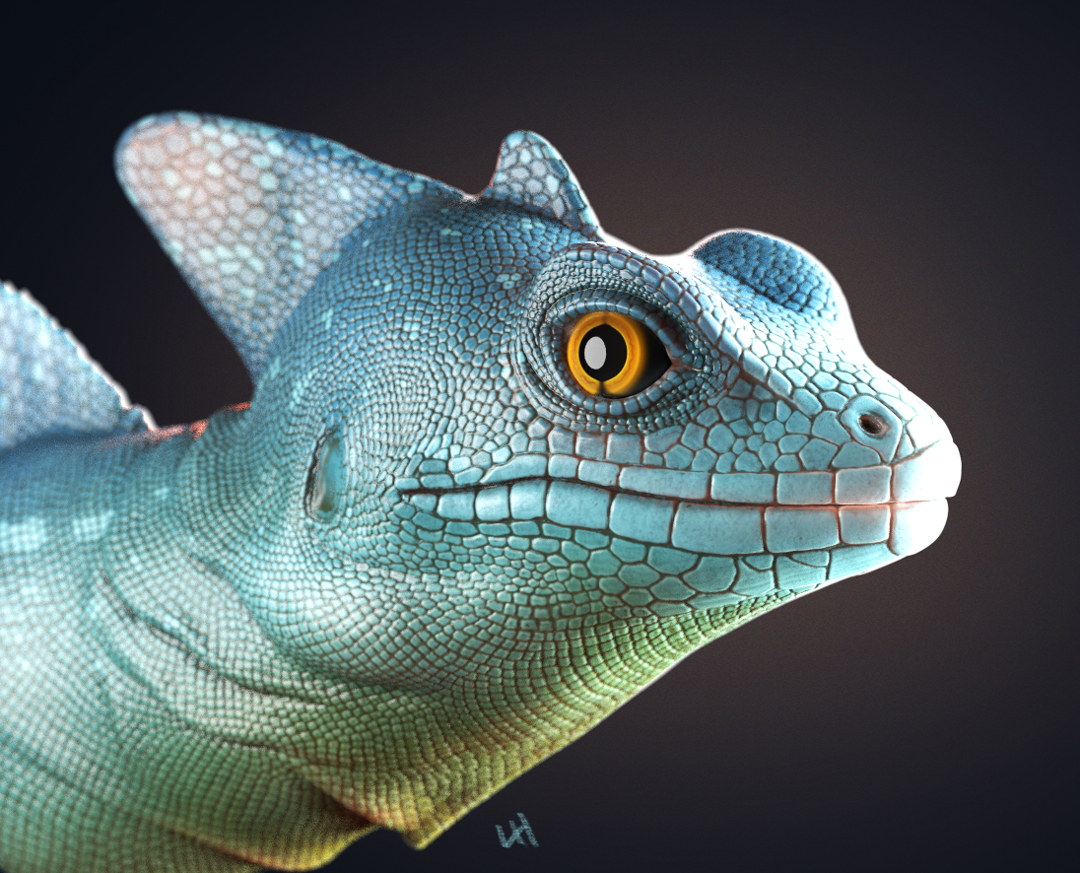 LeotideLH's tweet photo. Basilisk lizard is done! https://t.co/uRMgPLCA16