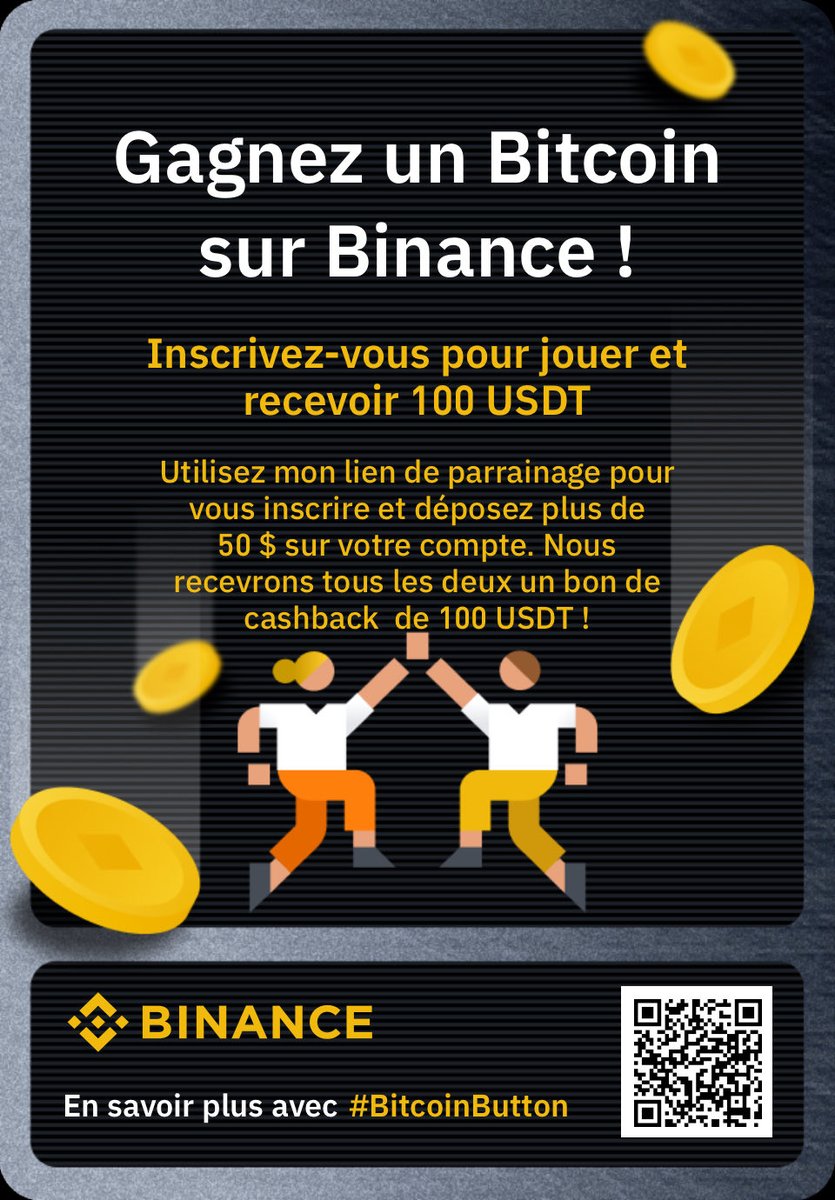 futurluc's tweet photo. Utilisez mon lien de parrainage pour vous inscrire et déposez plus de 50 $ sur votre compte. Nous recevrons tous les deux un bon de cashback  de 100 USDT ! #BitcoinButton https://t.co/mZOzBW5Bvt