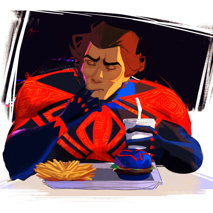 he likes the empanadas from the cafeteria #AcrossTheSpiderVerse #SpiderVerse