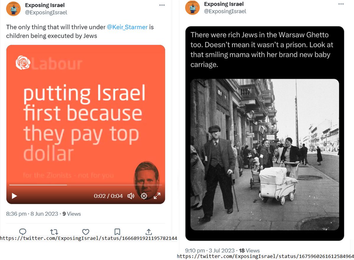 🔷Who is paying @ExposingIsrael? Iran?
Calling out extremist account @ExposingIsrael for #Antisemitism; Targets, incites hatred against Jewish people on Twitter, equates Jews with Nazism; refers to Israel as a 'cancer', defaces the Israeli flag, replaces The Magen David with a…
