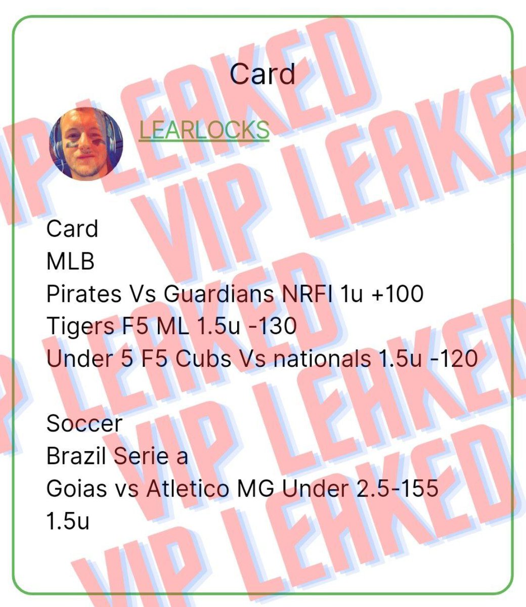 ItsCappersPicks's tweet image. #LearLocks