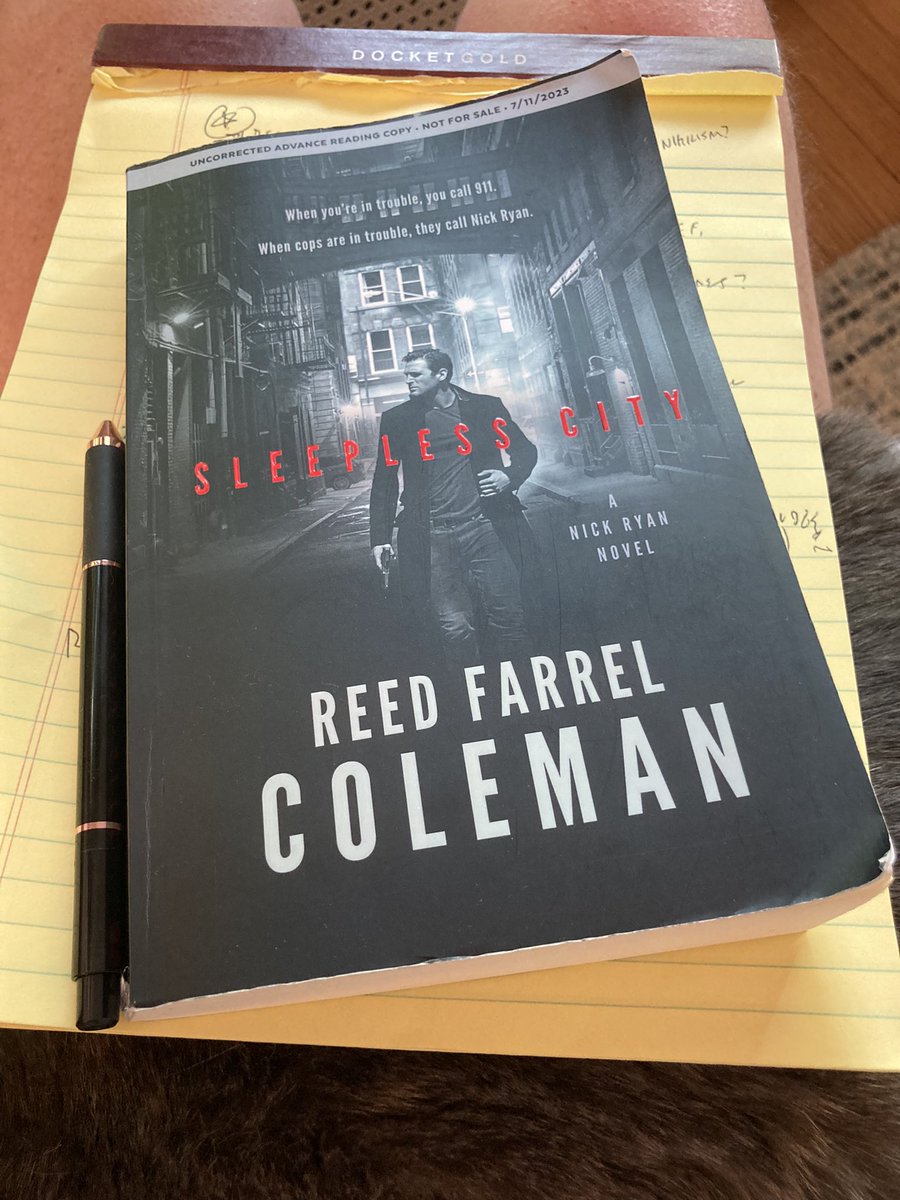 Getting my questions ready for <a href="/ReedFColeman/">Reed Farrel Coleman</a> at <a href="/boswellbooks/">Boswell Book Company</a> on July 20 at 630.  Be there or miss out on this legendary crime writer and his great new book.