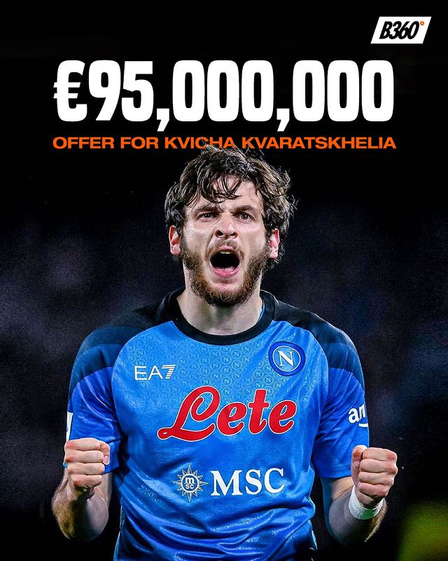MRfrikhol's tweet photo. 𝗕𝗥𝗘𝗔𝗞𝗜𝗡𝗚 🚨 Newcastle United have made a club-record €95m bid for Napoli’s Khvicha Kvaratskhelia,🇬🇪

Napoli are expected to reject the offer, their price tag for the Georgian winger is "upwards of €120m" 👀💰
#transfer #Naples #Newcastle https://t.co/wWwXTlyUIq