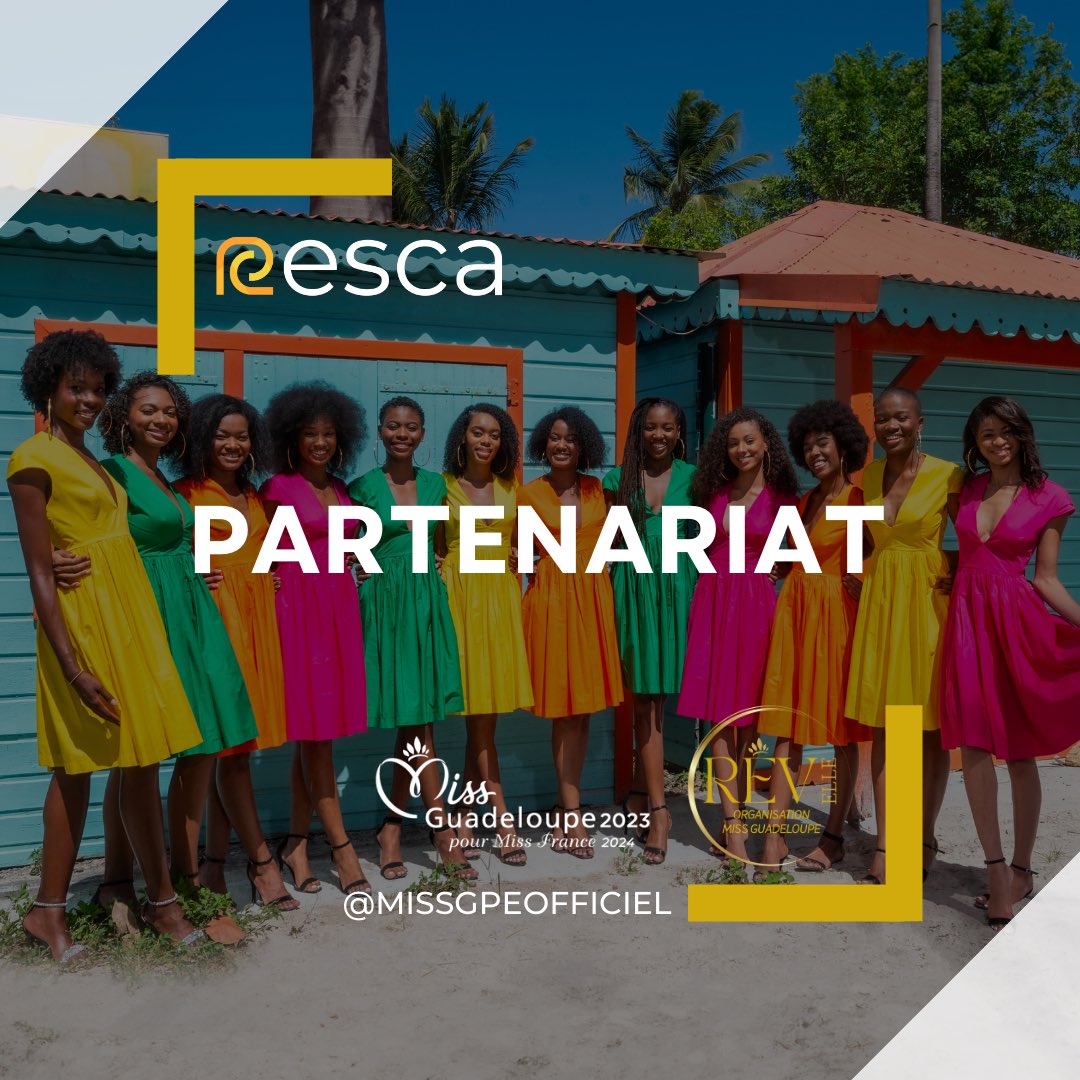 resca_media's tweet photo. 👑 #Resca est très heureux de vous annoncer son partenariat officiel avec Rev'Elle et @missgpeofficiel !

Cette nouvelle collaboration nous permet de soutenir le célèbre concours régional révélateur d'élégance féminine. 

En tant que partenaire, nous nous engageons dans la promotion des valeurs d'excellence portées par l'organisation.