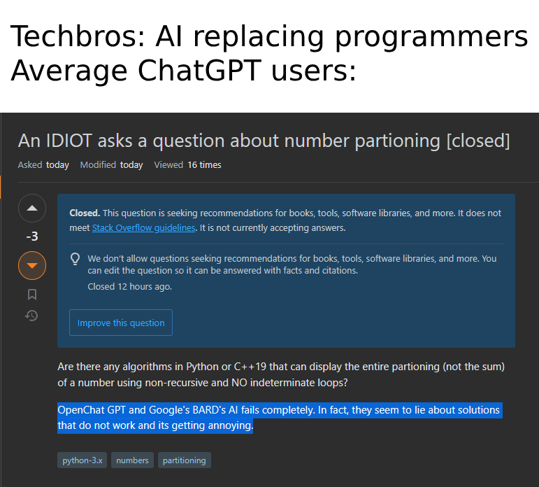 testing53501508's tweet photo. aiReplacingProgrammersForReal - https://t.co/lY5KTiOy67 #coding #programmerhumor https://t.co/5wzcausuqr