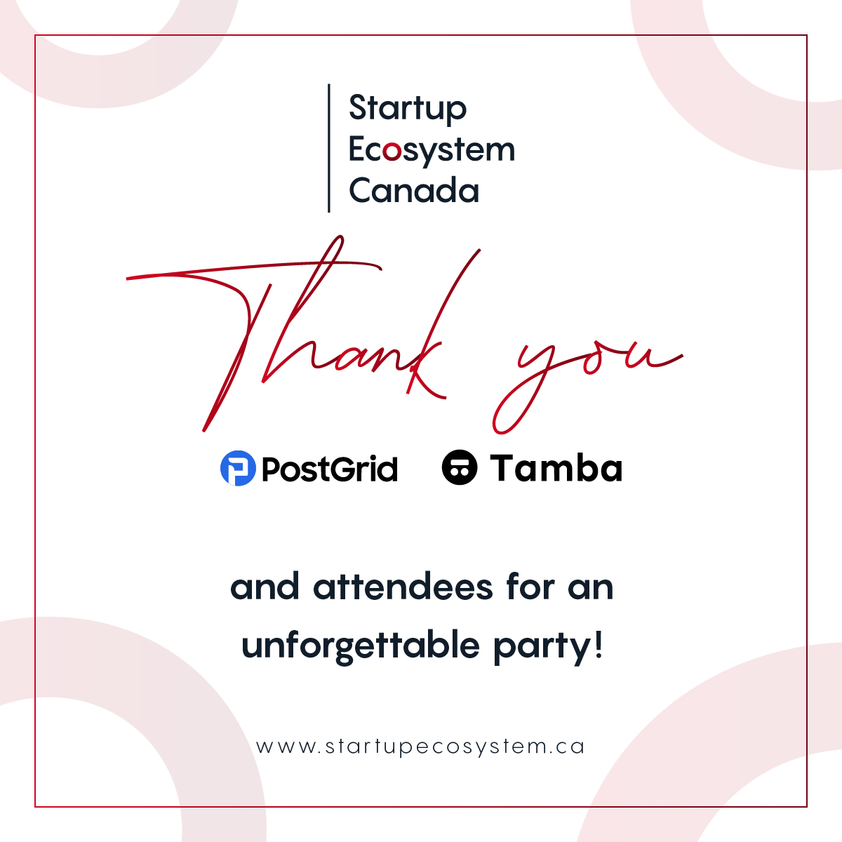 ecosystemcanada's tweet image. Cheers to our incredible co-hosts and the wonderful attendees for making this journey unforgettable! Your support and presence made all the difference. 

#torontoparty #startupparty #networking
