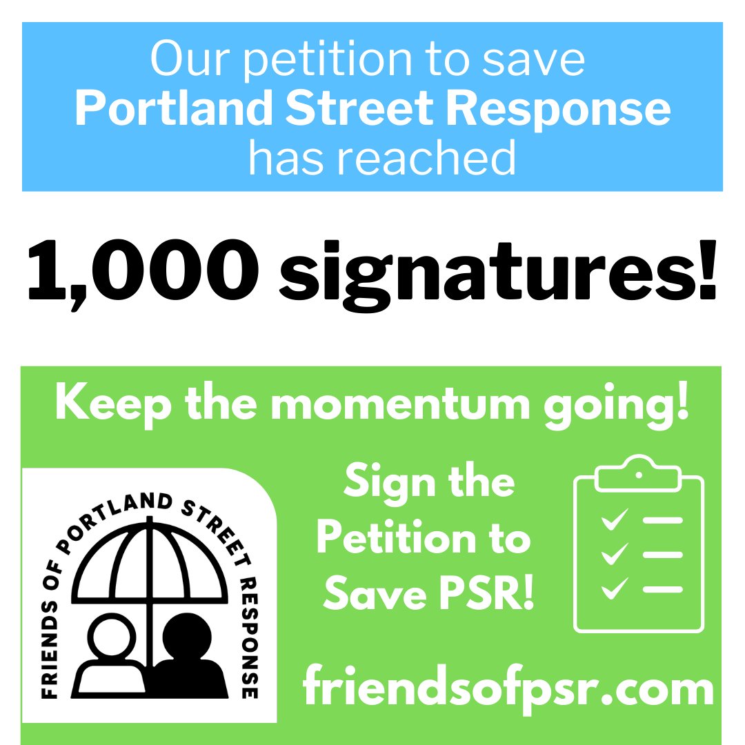 Portland, we are feeling the love. Our petition to #SavePSR has reached 1,000 signatures! 🥰

Let's keep the momentum going! Sign and share at 
friendsofpsr.com