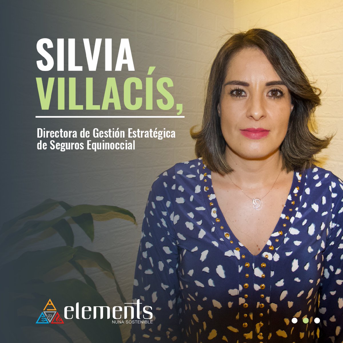 revistaelements's tweet photo. Hoy en la #FraseDeLaSemana, te presentamos las declaraciones de Silvia Villacís, Directora de Gestión Estratégica de Seguros Equinoccial, en el marco de las estrategias de sostenbilidad de esta empresa.
#ambiente #revistaelements #sostenibilidad https://t.co/1ZaZnicxbk