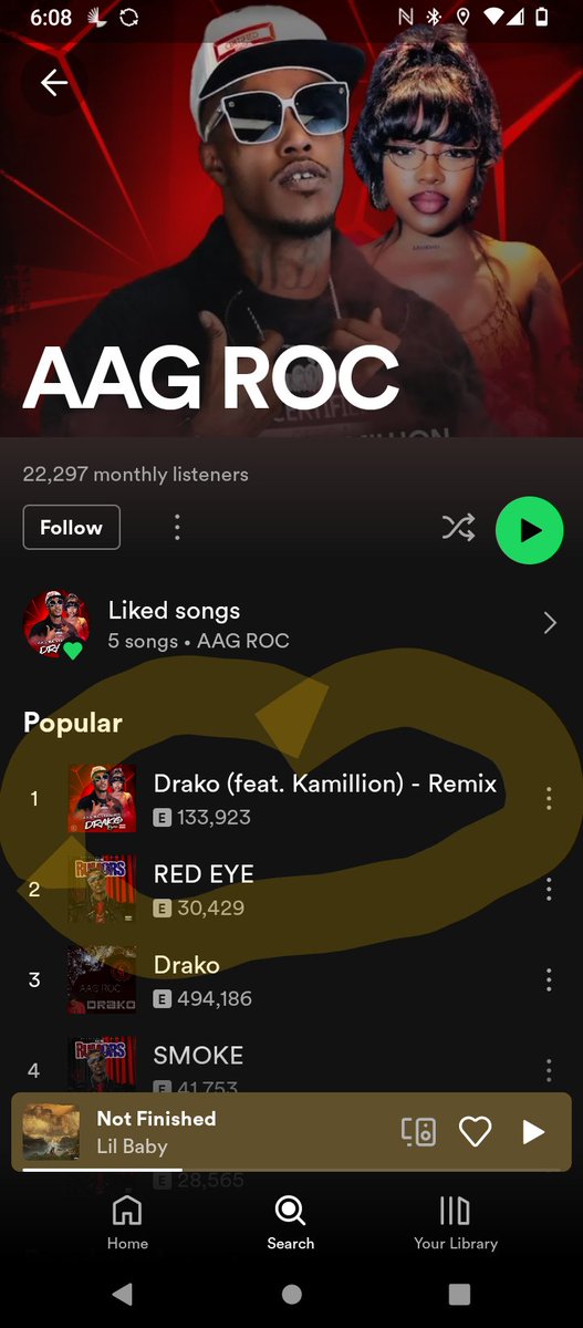 IPushRecords's tweet image. Over 100k Streams in less than 1month of release #WatchMeWork @A_A_GROC x @itskamillion #DrakoRemix cc:  #AAGRoc #Kamillion #CorporateMarketingPartners #MusicPromotion