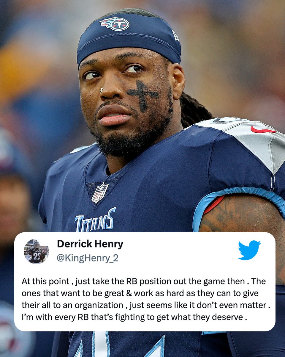 RT @ESPNNFL: Derrick Henry shares his thoughts on the state of the running back position. https://t.co/QbuCmopnmM
