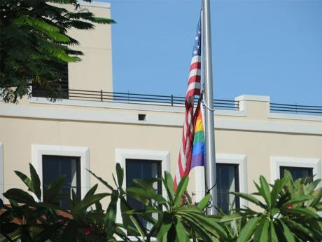 jovanthony's tweet photo. NEWS: Jamaica and the US in 'diplomatic row' over Kingston's refusal to recognise the 'spouse' of an American diplomat who is in a same-sex marriage, @RadioJamaicaFM is reporting.

The news report said Jamaica rejected the request for diplomatic immunity because same-sex marriage is not legal in country.
